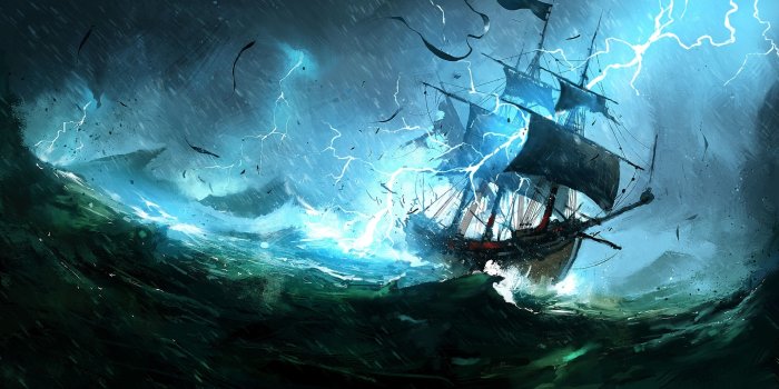 1920x1080 pirate ship in a storm (1920x1080) : r/wallpaper