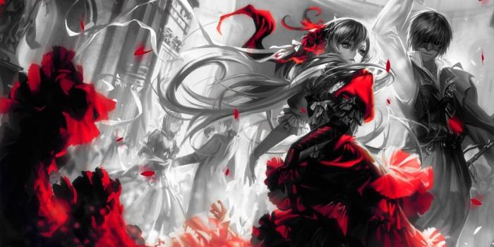 1440x900 Red And White Anime Wallpapers