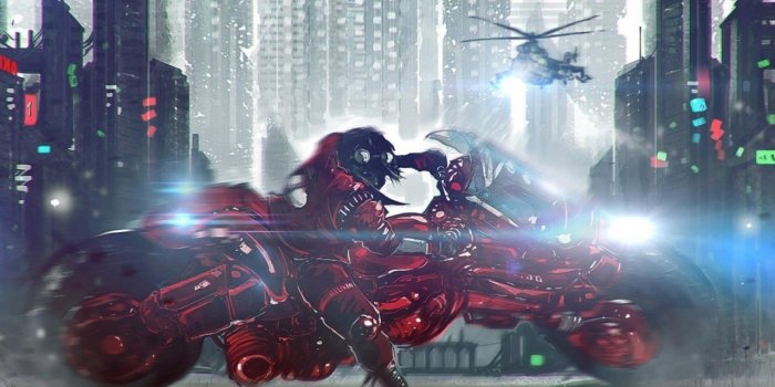 1280x1024 Wallpaper Sci-Fi Anime, Motorcycle, Akira, Helicopter -  Resolution:1920x1200 - Wallpx
