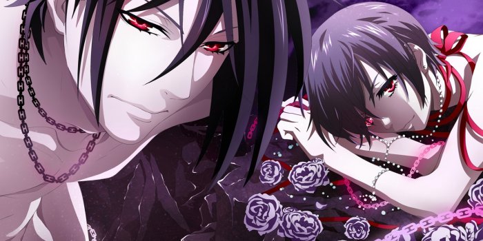 1332x850 Wallpaper Kuroshitsuji, Sebastian Michaelis, Ciel Phantomhive, Dark Butler  images for desktop, section сёнэн - download