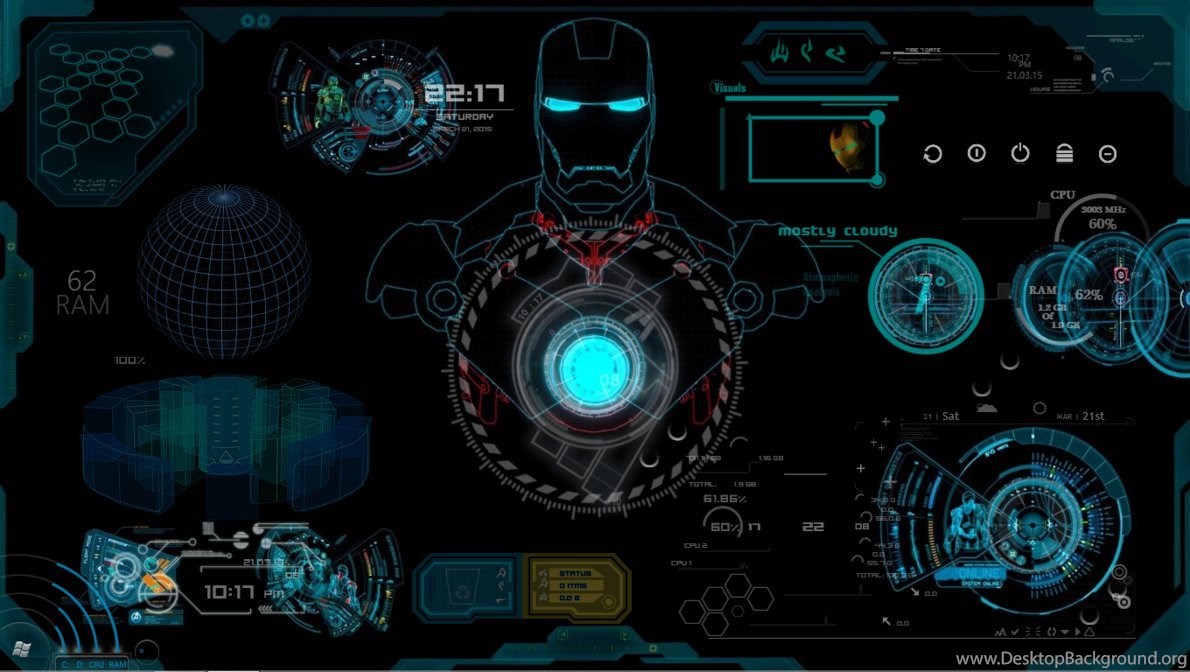1190x672 Iron Man Jarvis - 1190x672 Wallpaper - teahub.io