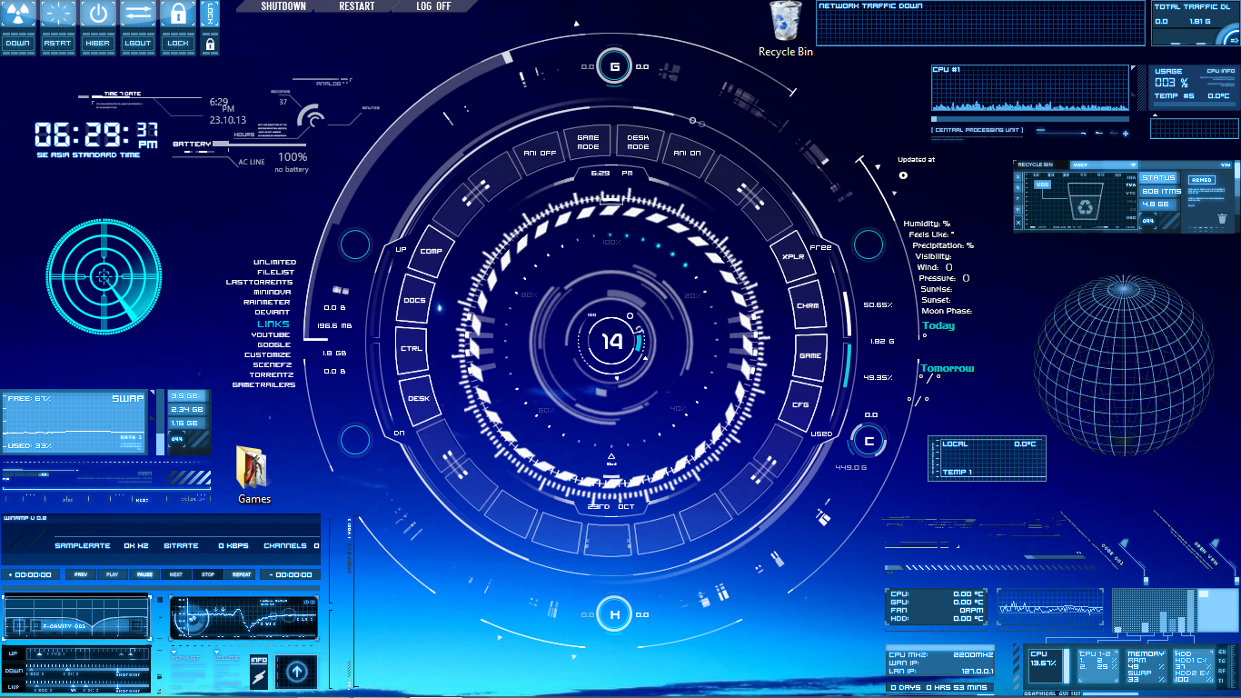 1366x768 Jarvis Desktop HD Wallpapers