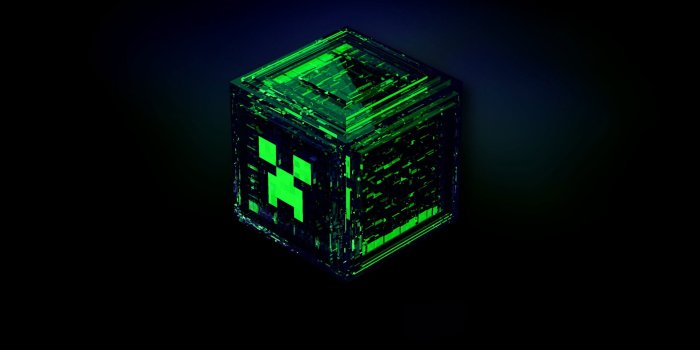 2560x1440 Wallpaper Green Cube Illustration, Minecraft, Creeper • Wallpaper For You