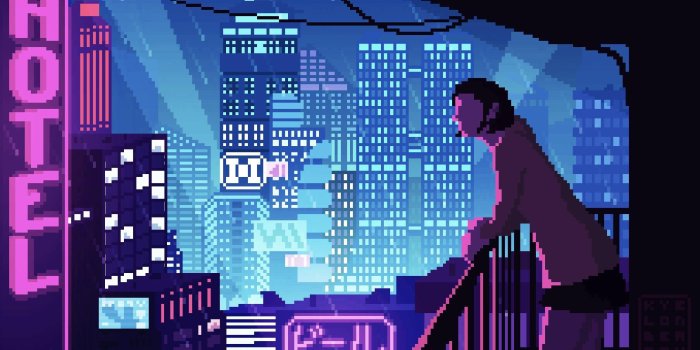 1920x1080 Cyberpunk Pixel Art Wallpaper 49318 - Baltana