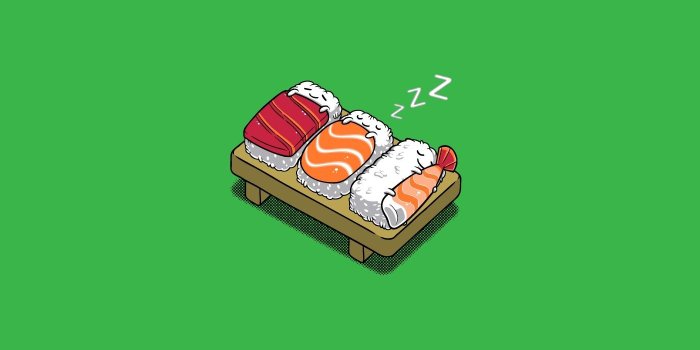 1400x900 Sleeping sushi (1400 x 900) | おもしろい壁紙, 寿司 イラスト, 黄色 壁紙