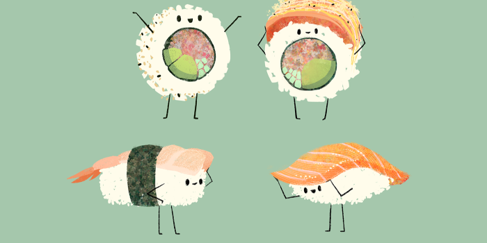 1400x2461 Kawaii Sushi Wallpapers