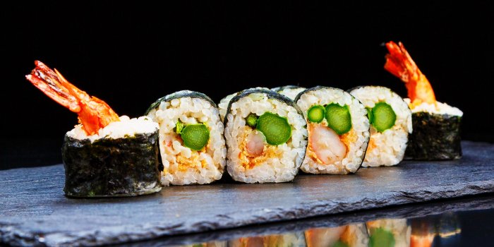 1920x1200 Download wallpapers Maki, sushi, asian food, shrimp sushi, fastfood for  desktop with resolution 1920x1200. High Quality HD pictures wallpapers