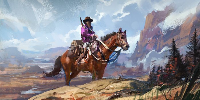 3334x1961 Cowboy Painting Wallpaper, HD Artist 4K Wallpapers, Images, Photos and  Background - Wallpapers Den