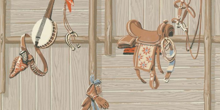 1000x1000 Vintage cowboy wallpaper reproductions from Bradbury & Bradbury - Retro  Renovation