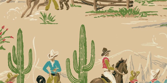 1000x1000 Bradbury Children's Wallpaper | Cowboy's Life