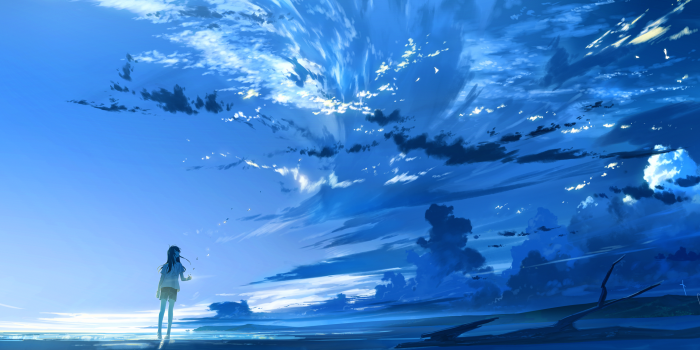 2183x1228 Blue Anime Wallpapers