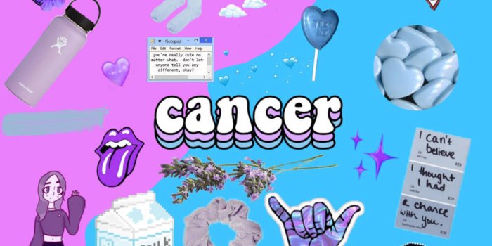 900x900 Download Cancer Zodiac Aesthetic Collage Wallpaper | Wallpapers.com