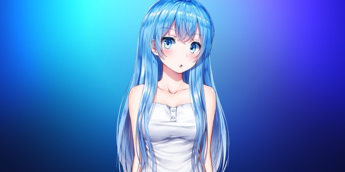 1920x1080 Anime Girl Blue Wallpaper 4k Ultra HD ID:4571