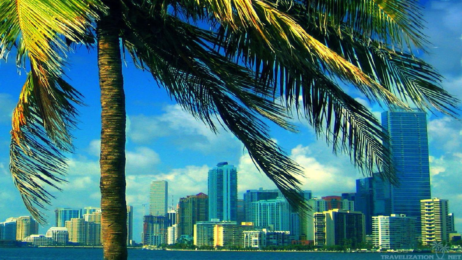 1920x1080 Miami Wallpapers: The City Skyline Across The Beach