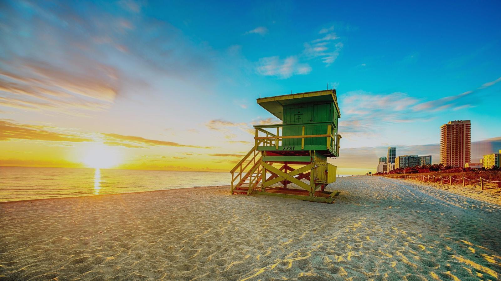 3840x2160 Beautiful Miami Beach in Florida Sunrise 4K Wallpaper | HD Wallpapers