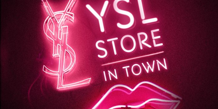1024x1024 A YSL first is coming to town - Do The Daniel | Picture collage wall, Neon  signs, Aesthetic iphone wallpaper