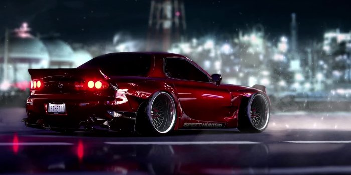 1920x1076 Mazda RX7 at Night - Live Desktop Wallpapers