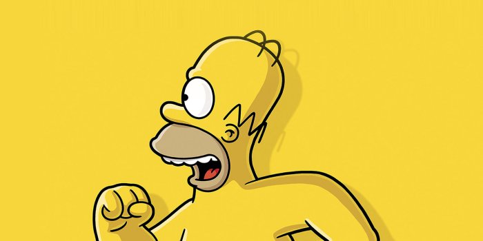 1366x768 wallpaper for desktop, laptop | ab22-wallpaper-catch-homer-if-you-can-homer -simpsons-illust