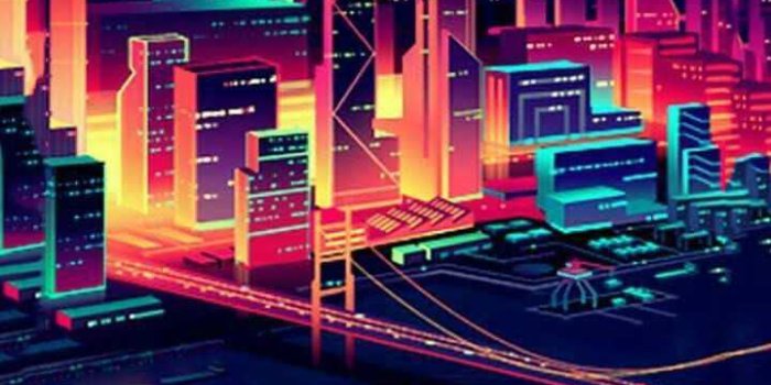 720x1280 Neon City Wallpaper - iXpap