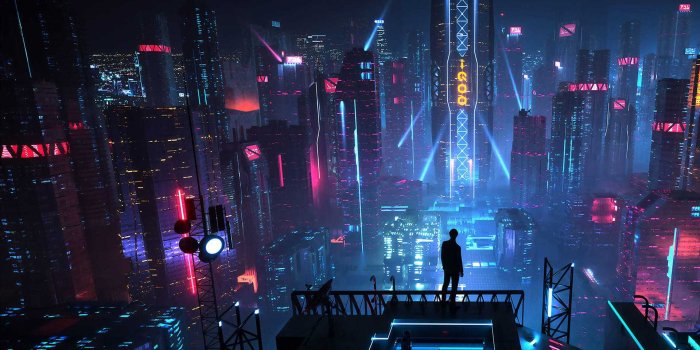 1920x1080 Neon City Wallpaper Desktop - iXpap
