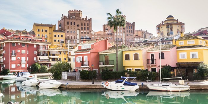 1280x720 Desktop Wallpapers Spain Port Saplaya Alboraya Ships Berth Motorboat