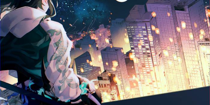 1332x850 Wallpaper girl, night, the city, Crescent, Xiao, Genshin Impact images for  desktop, section игры - download