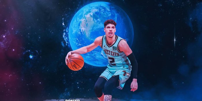 900x900 Download Fan Art Lamelo Ball In Space Wallpaper | Wallpapers.com