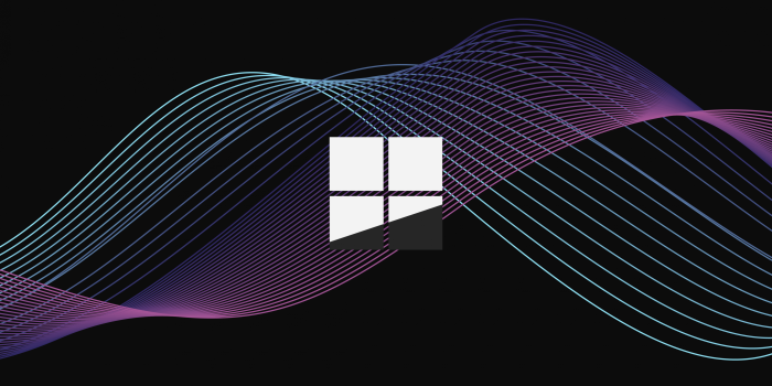 4480x2520 Microsoft Windows Wallpaper 4K, Logo, Minimal, Waves, Dark background,  Purple, Technology, #3245