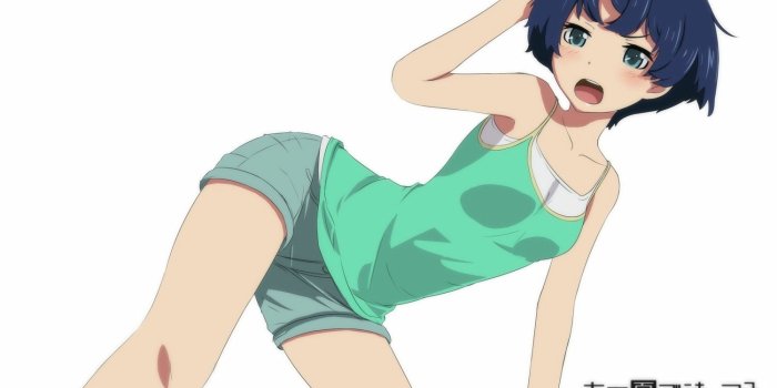 1500x938 Women ecchi green eyes standing anime shorts simple background anime girls  white background black hair bending over wallpaper | 1500x938 | 324315 |  WallpaperUP