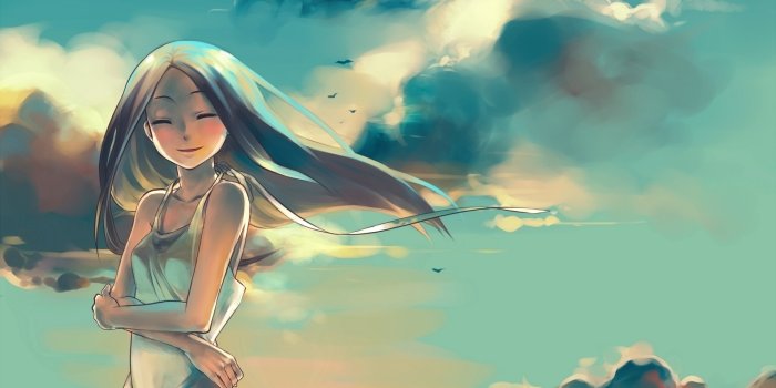 1920x1200 anime, girl, sky Wallpaper, HD Anime 4K Wallpapers, Images, Photos and  Background - Wallpapers Den