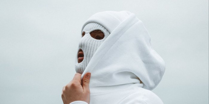 1280x720 Download wallpaper 1280x720 mask, hoodie, protection, white hd, hdv, 720p  hd background
