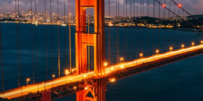 1536x2048 Golden Gate Bridge Wallpaper 4K, San Francisco, Evening, Lights,  California, World, #5442