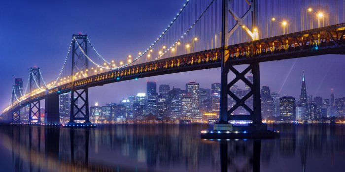 5120x3413 Bay Bridge Wallpaper 4K, San Francisco-Oakland , Night, City lights, World,  #1609
