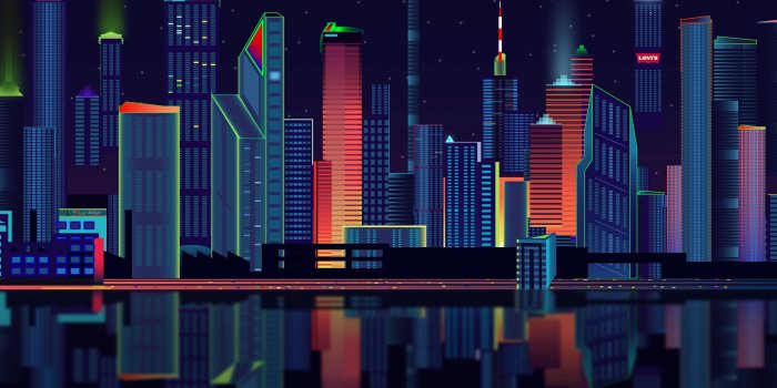 2560x1600 Download wallpaper 2560x1600 city, vector, panorama widescreen 16:10 hd  background