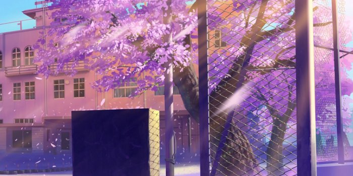 1600x1200 Download wallpaper 1600x1200 anime, school, winter street standard 4:3 hd  background