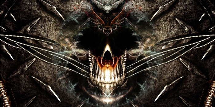 1920x1080 Techno Skull HD wallpaper