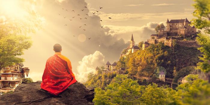 1920x1080 Desktop Wallpaper Meditation, Buddhism, Monk, Temple, Hd Image, Picture,  Background, Ezavbe