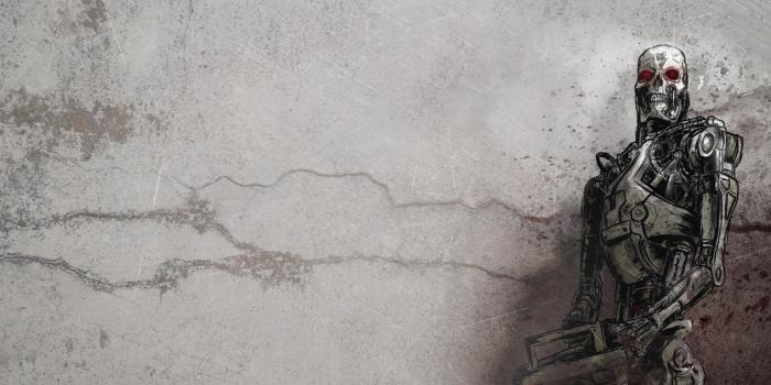 1332x850 Wallpaper wall, robot, terminator, white background, red eyes, terminator  images for desktop, section фантастика - download