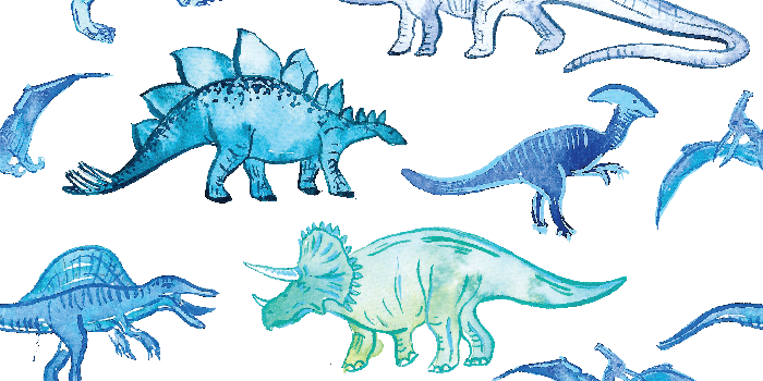 4051x4051 Blue Dinosaurs Removable Wallpaper – MUSE Wall Studio