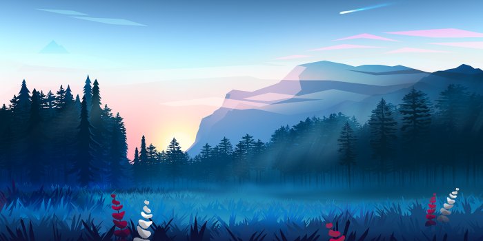 1920x1378 Mountains Digital Art Minimalist, HD Artist, 4k Wallpapers, Images,  Backgrounds, Photos and Pictures