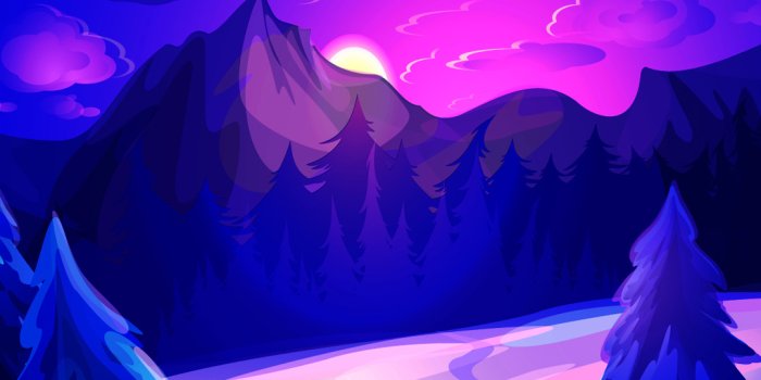 1080x1920 Winter night digital art mobile wallpaper - HD Mobile Walls