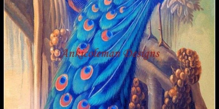 706x1360 Peacock 21 - Counted Cross Stitch Patterns - Printable Chart PDF Format  Needlework Embroidery Crafts DIY DMC color