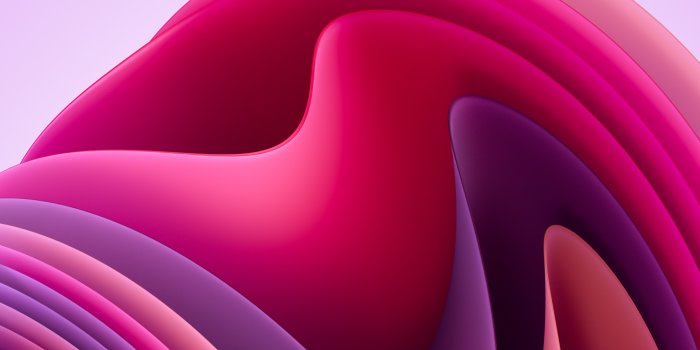 2732x2732 Windows 11 Wallpaper 4K, Flow, Light, Pink background, Abstract, #5748