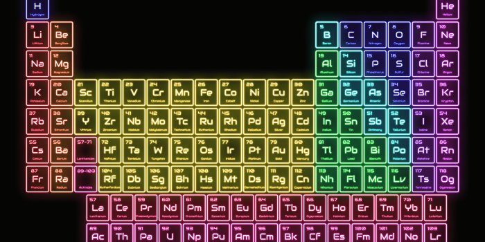 3840x2160 Color Neon Lights Periodic Table Wallpaper - 4K Wallpapers