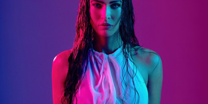 2560x1440 Megan Fox Wallpaper 4K, 2021, Portrait, Neon, American actress, People,  #6203