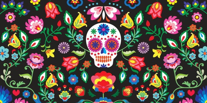 1650x1070 Mexican Sugar Skull Wallpaper Mural | Hovia