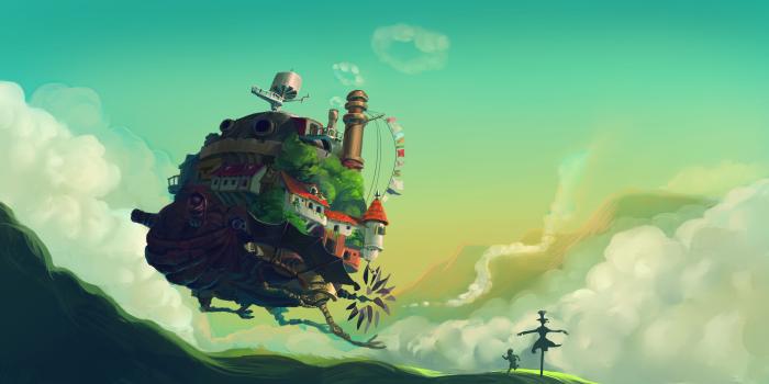 4691x2319 90+ Howl's Moving Castle HD Wallpapers and Backgrounds
