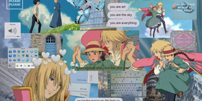 1280x800 ↝ a l i e n g i r l ↜ — Howl's Moving Castle - light blue and white...