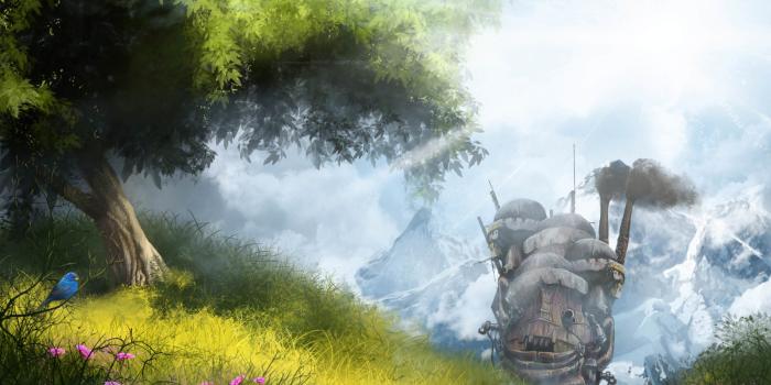 3000x2000 Howl Moving Castle HD wallpaper