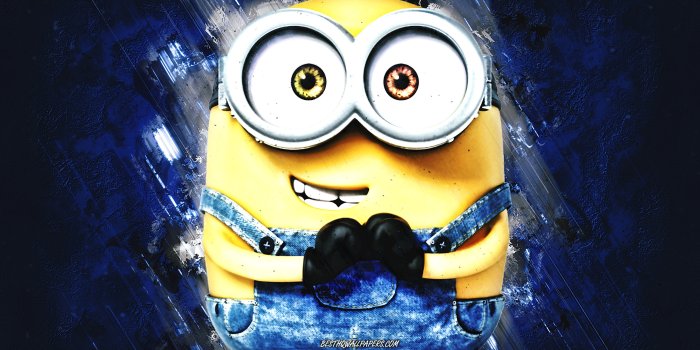 2880x1800 Download wallpapers Bob, Despicable Me, minions, Bob the Minion, blue stone  background, Despicable Me characters, Bob minion for desktop with  resolution 2880x1800. High Quality HD pictures wallpapers